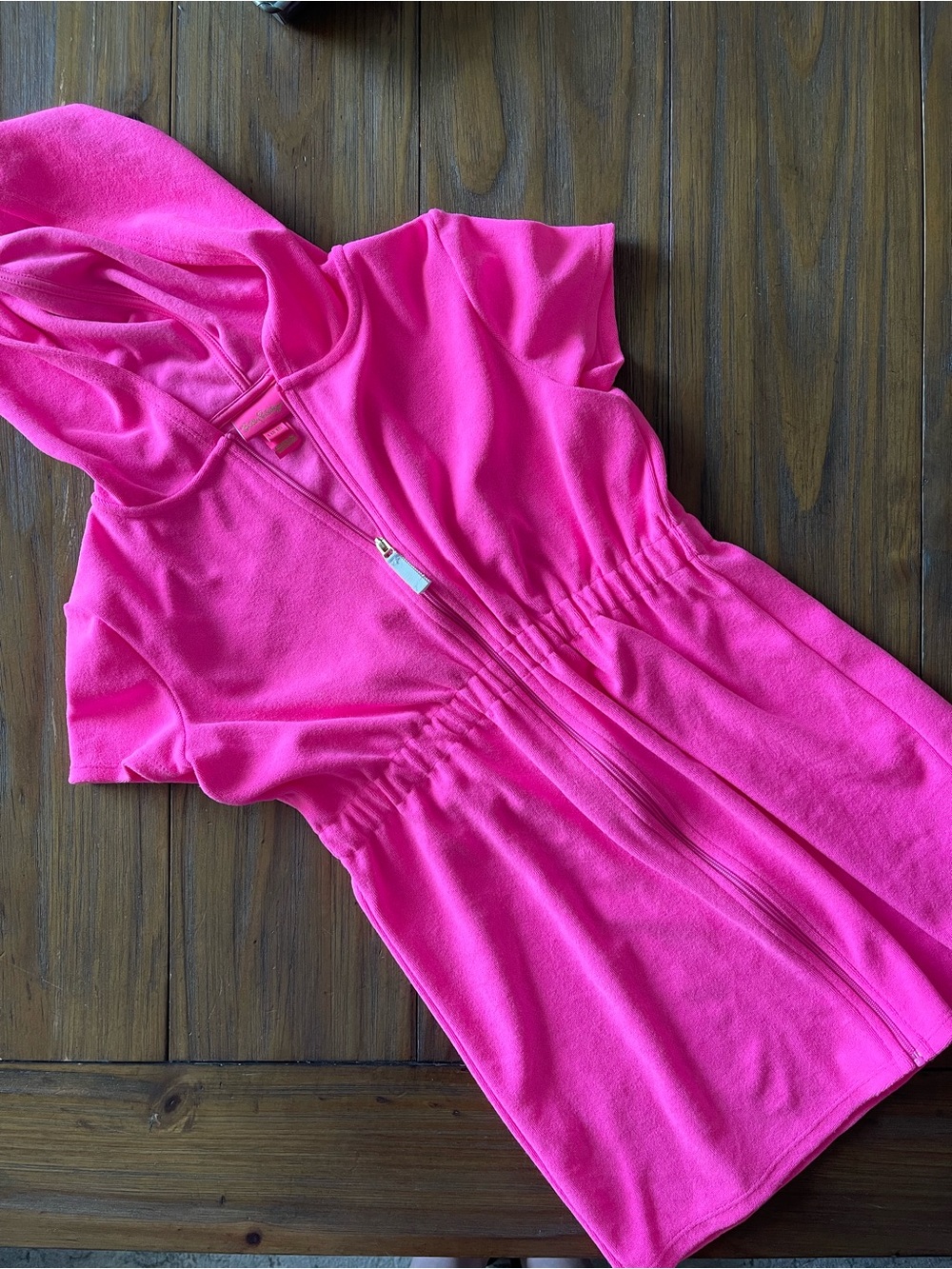 Lilly Pulitzer Hot Pink Girls' Hooded Swim Coverup